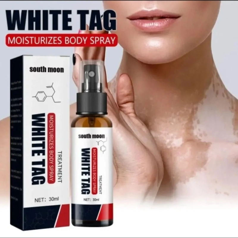 White tag moisture body spray